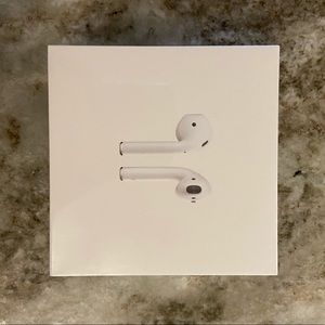 NEW AirPods with charging case (NEVER OPENED)